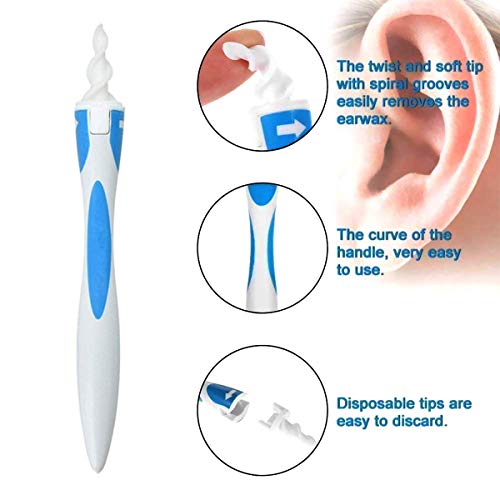 image for Oriflame Smart Ear Cleaner Swab Spiral Ear Wax Remover Kit Earwax Remo