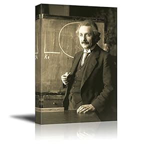 Portrait of Albert Einstein - Canvas Art Wall Art - 12"x18"