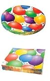 Happy Birthday Party Pack - Balloon Bash - 18 Plates & 20 Napkins St3