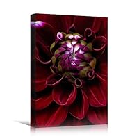 Canvas Wall Art Purple Petal Close Up Bedroom Close Up Colorful Floral Multicolor Petal Photography Romantics - 12x18 inches