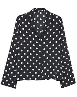 Mango Women's Polka-Dot Print Shirt