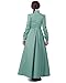 miccostumes Womens Costume A Line Long Sleeves Pastel Green Dress with White Collar (Women XL)