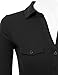 NINEXIS Women's V-Neck Long Sleeve Slim Fit Button Down Blouse Shirt