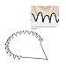 BESTOYARD Hair Hoop Band Black Wavy Metal Hoop Hair Band Unisex Girl Men's Head Band Accessory 6pcs