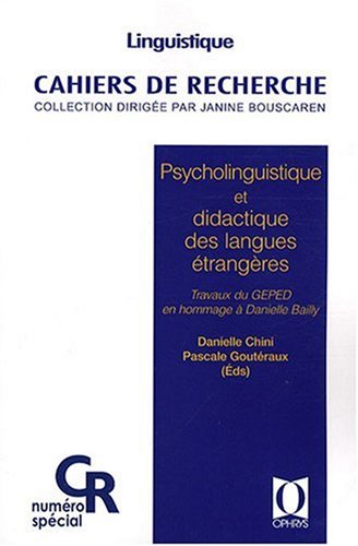 Psycholinguistique et didactique des langues étrangères