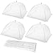 [Upgrade Metal Frame and Tight Mesh Material]Ilyever 4 Pack Food Cover Tent with Extra Bottom Band,Large Collapsible Pop-Up 17