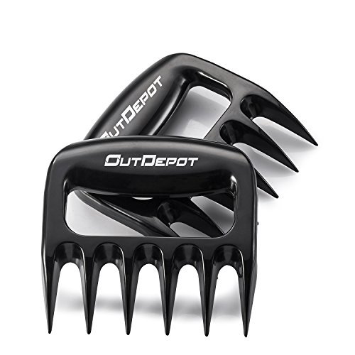 Outdepot BBQ Meat Claws Handler Forks Smoker Accessories, Pulled Pork Shredder Bear Paw Grill Claws, Carving Shredding & Handling Food- Strongest Solid Design ( Set Of 2)