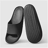 DepiYorSn Happy Face Slippers – Plush Memory Foam House Shoes For Men & Women (Black) - View #7