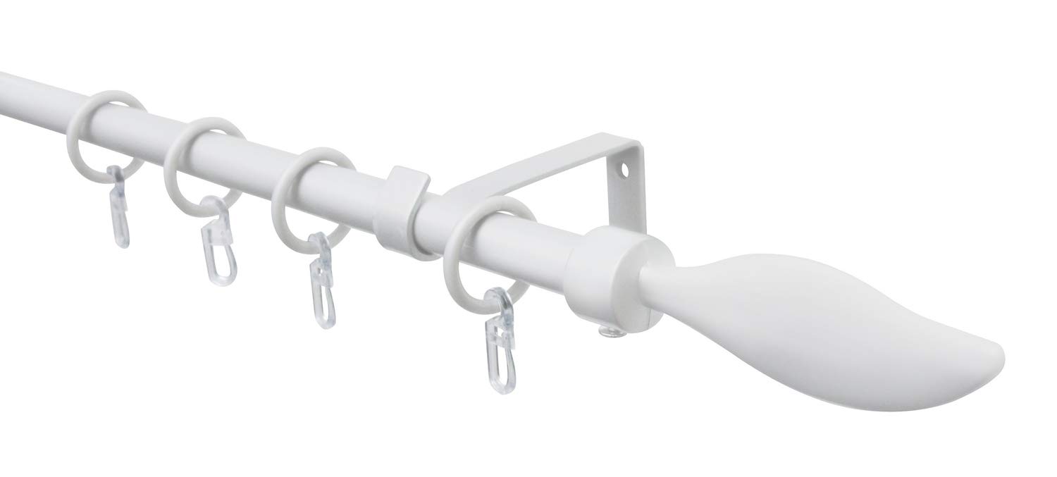 Gardinia Curtain Rod, Aluminum White, 130-240 cm, 5859