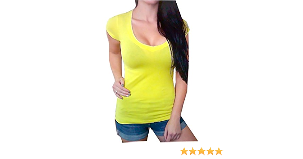 Low-Cut Basic Short Sleeve T-Shirt 