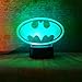 Fanrui 2020 3D LED Marvel Batman Symbol Logo - DC Justice League Batman Sign 7 Color Dimming Gradient Light Night Child Kids Desk Table Lamp Decor Boys Men Birthday Xmas Toys Presents