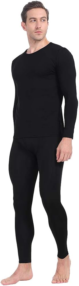 MANCYFIT Thermal Underwear for Men Long Johns Set Fleece Lined Ultra Soft at  Men’s Clothing store