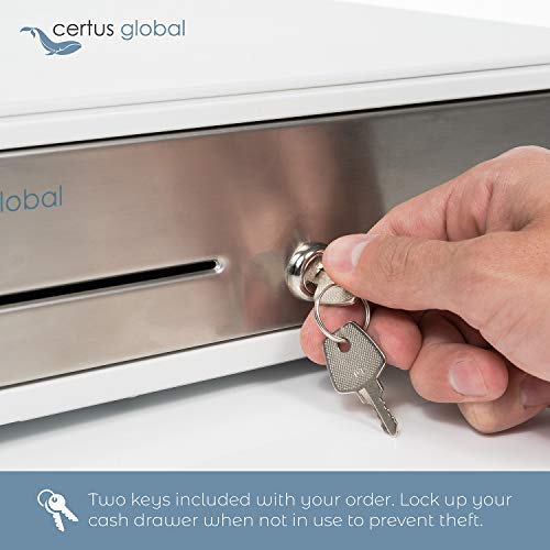 Certus Global Manual Push Open Cash Drawer with Ringing Bell, 4 Bills/5