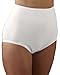 National 100% Cotton Full Coverage Panty, White, 8, 6-pk
