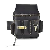 Style n Craft 70-603 10 Pocket Heavy Duty Oiled Top Grain Leather Electrician's/Contractor's Tool Pouch