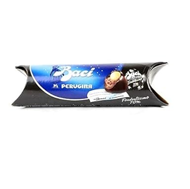 Perugina Baci Fondente 3 Pralinen mit dunkle Schokolade luisa 70% Tube 42 g