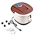 Smibie Foot Spa Bath Massager, Automatic Motorized Roller massager with Heat, Frequency Conversion, Frequency, LED Monitor, Adjustable Time & Temperature (brown)