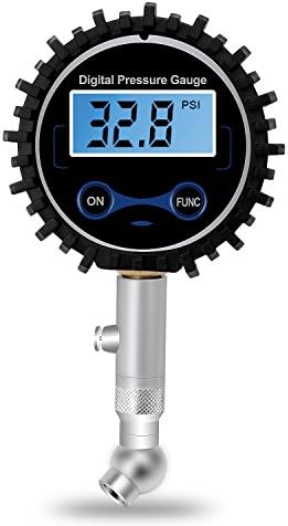 Geartronics Digital Tire Pressure Gauge Heavy Duty 200 PSI 4 Setting for Car SUV ATV and Motorcycle with Backlit LCD Display