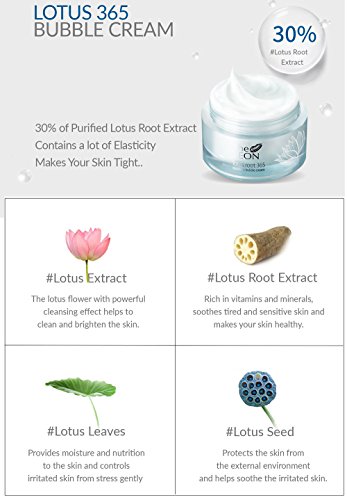 The YEON Lotus Root 365 Moisture Bubble Cream (50 ml/Net wt. 1.69 oz) - Long Lasting Moisture Cream