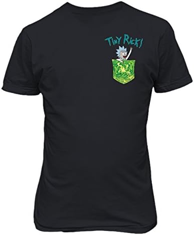 KING THREADS Rick and Morthy Picke Tiny Rick Pocket Shirt TV Funny Mens T-Shirt