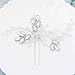 Barogirl Wedding Hair Pins Clips Set Bride Head Piece Bridal Crystal Hair Jewelry for Women and Girls 1 PC (Silver)