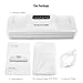 Vacuum Sealer, NanaHome Automatic Handheld Vacuum Food Sealer Saver Machine with Starter Kit Vacuum Bags, Best for Dry and Moist Food Preservation (White)