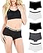 B2BODY Cotton Underwear Women - Boyshort Panties for Women Small to Plus Size Multi Pack (Medium, Basic)