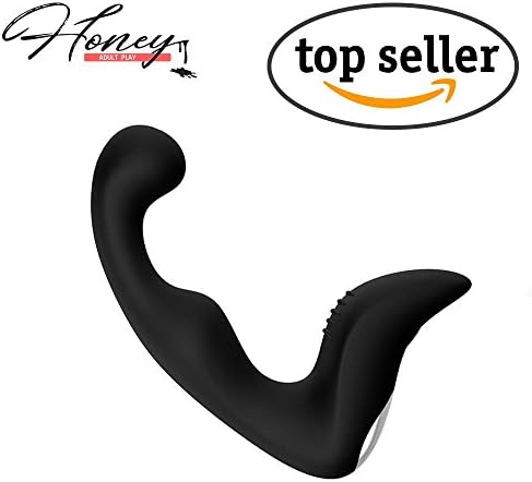 Honey Adult Play Boomerang Wireless Prostate Massager - Therapeutic Massage Wand, Medical Grade Silicone, Soft Personal Massager/Vibrator, 9 Vibration Modes, Rechargable