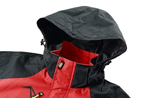 [- TACVASEN Men's Lightweight Waterproof Outdoor Jacket with Detachable Hood  -]
