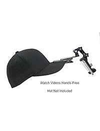 Acción soporte Wearable sombrero Clip de soporte para manos libres, de vídeo Live Streaming, o vlogging. Incluye sombrero Clip, juego de ampliación, y de bloqueo Soporte de teléfono. Sombrero no incluido. (2 PC. Soporte de teléfono de extensión)