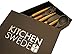 Kitchen utensil set - 6 piece nonstick Kitchen utensils set made from bamboo and silicone exclusive black giftbox - Only from KitchenSwede