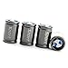 MirosCar Valve Stem Caps Zinc Alloy Plating Chrome Tire Valve Stem Valve Caps Compatible with BMW- (Set of 4)