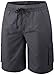 TSLA Men's 11 Inches Swimtrunks Quick Dry Water Beach, Solid(msb01) - Dark Grey, Medium.