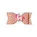 Unicorn Hair Bows Clips Double Layer Bowknot for Girls Sequins Glitter Hairpins Pack of 8(Design 2-8pcs)