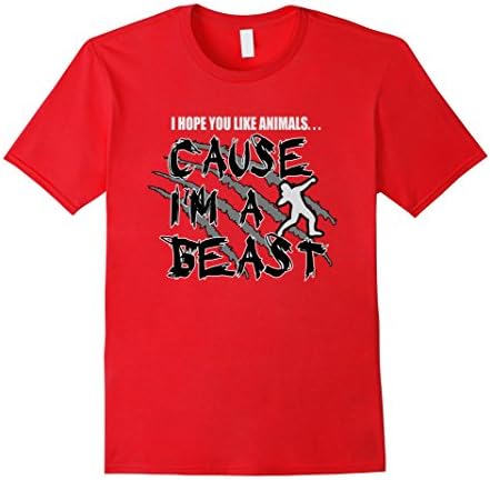 Mens Track and Field Shot Put Throw Beast T-Shirt XL Red