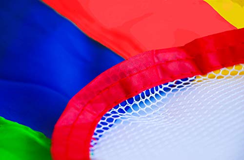 image for VOMLine Play Parachute 12 Foot for Kids with Extra Strong Smudge Resis