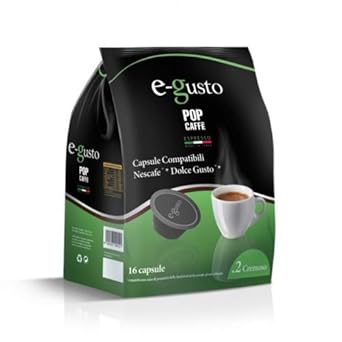 96 Kapseln Pop Caffè e-gusto Mischung 2 Cremoso Produkte Kompatibel Nescafe 'Dolce Gusto