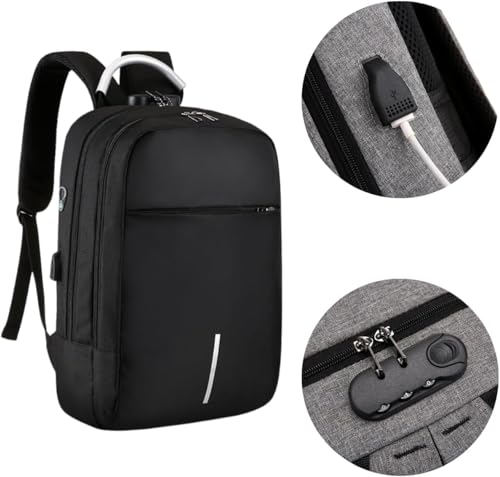 Mochila Executiva Antifurto Masculina Feminina Impermeável com Cadeado e Entrada USB – Para Notebook até 15,6” Trabalho Viagem Escola