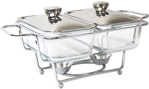 Stainless Double Warming Buffet Food Container Chafing Dish Chafer 1.5 L - Thumbnail 6