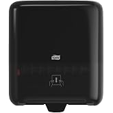 Tork Matic Paper Towel Dispenser H1, Elevation Design, 5510282 | One-at-a-Time dispensing, Refill Level Indicator, Black