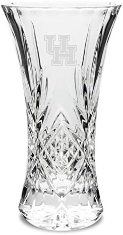 Houston Cougars 11.75 inch Deep Etched Cristal D'Arques Vase