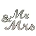 Mr and Mrs Sign Photo Booth Props - Tinksky Wedding Decoration Wedding Present Silver - MR MRS Wooden Letters