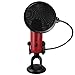 HDE 6 Inch Pop Filter Shield Studio Microphone Wind Screen with Stand Clip for Blue Yeti Microphones and USB Condenser Mics (Black)