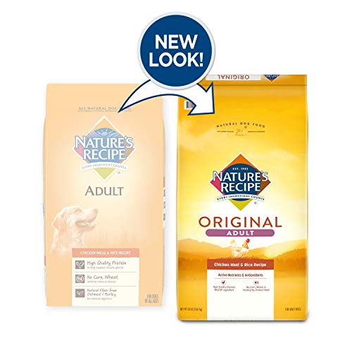 Nature's Recipe Chicken Meal & Rice Recipe Dry Dog Food for Adult Dogs, 30 Pounds