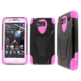MPERO IMPACT X Series Kickstand Case for Motorola DROID RAZR MAXX HD XT926M - Black / Hot Pink