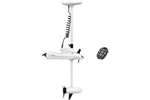 PARKHO HASWING Electric Trolling Motor – 12V 55LB 48 Inch Shaft Cayman B Bow Mount Boat Fishing Saltwater Freshwater with Remote Control 50700-120W