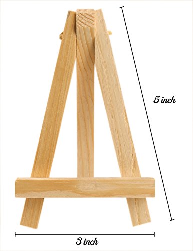 image for MEEDEN 24pcs 5 Inch Mini Wooden Easel Small Wood Display Stand for Art