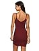 MakeMeChic Women's Sexy Deep V Neck Bodycon Club Night Party Mini Dress Burgundy S