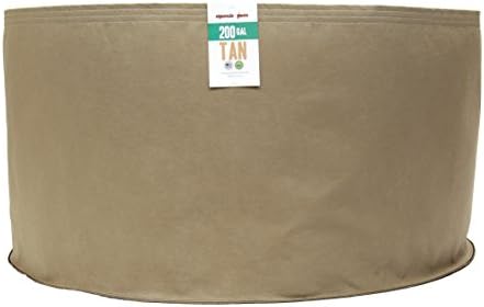 (20 Pack) 200 Gallon Tan Grassroots Fabric Pot - Grow Pot and Aeration Container