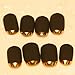 Fake Nails False Nail Design Pretty Nail Designs Matte Black with Gold Fake Nails